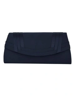 Avis Bag in Navy Satin Pleat