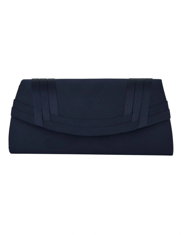 Avis Bag in Navy Satin Pleat image 1