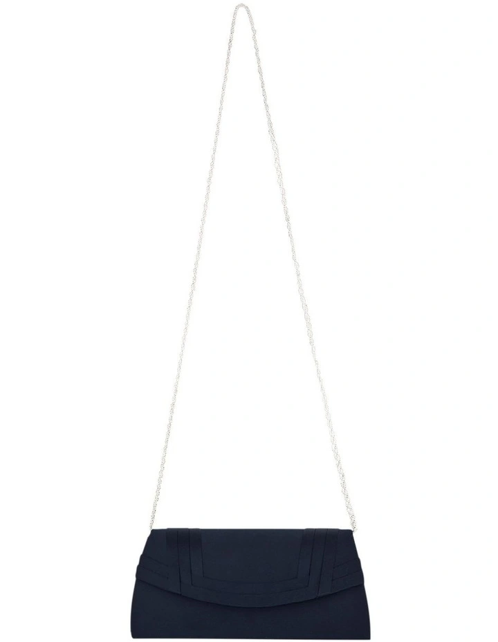 Avis Bag in Navy Satin Pleat image 4