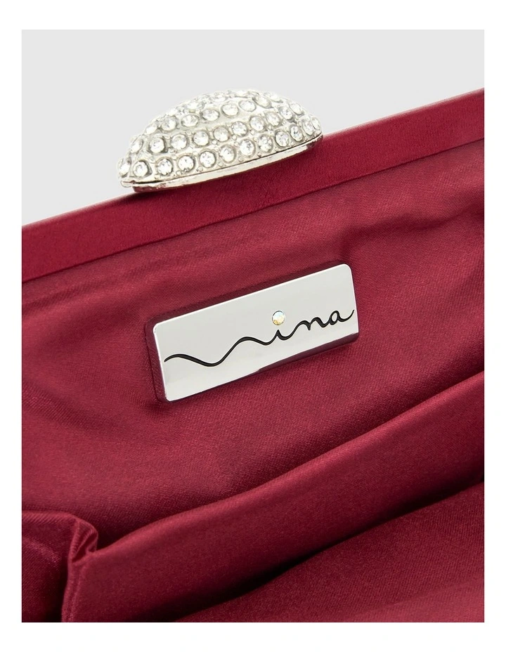 Concord Evening Bag in Cherrywood Satin image 4