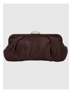 Concord Evening Bag in Chocolate Satin