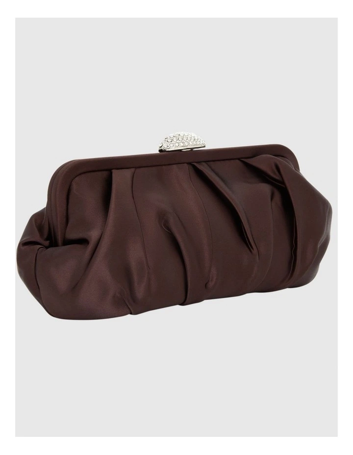 Concord Evening Bag in Chocolate Satin image 3