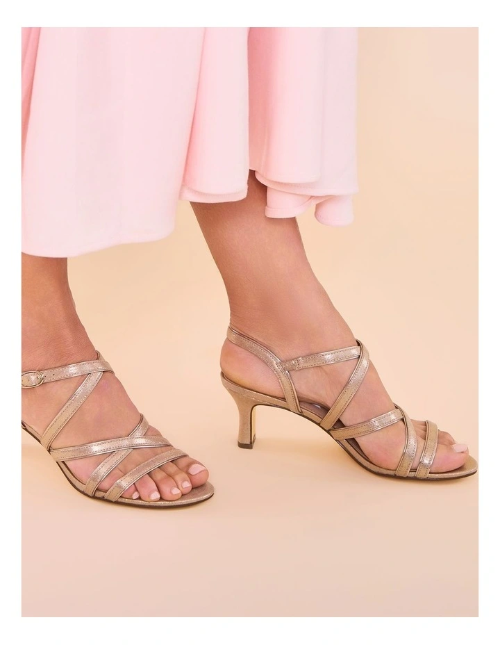 Genaya Taupe Reflective Suede Sandal image 2