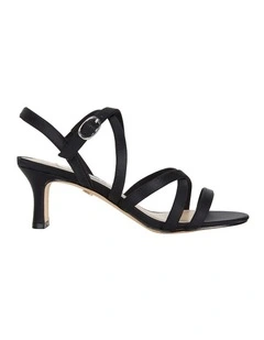 Genaya Noir Satin Sandal