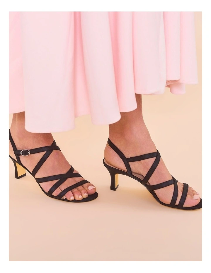 Genaya Noir Satin Sandal image 2