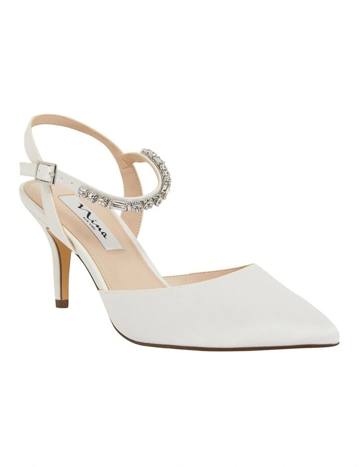 Tonya Pump in Ivory Satin image 2