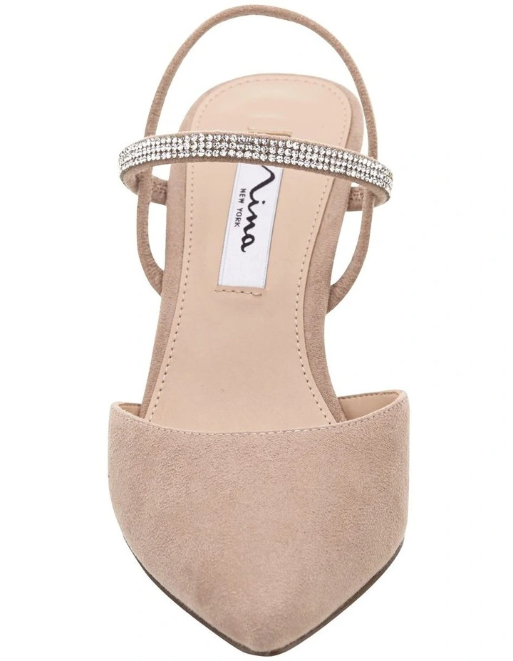 Billie Heeled Shoes in Alamo Tan Glam Suede image 3