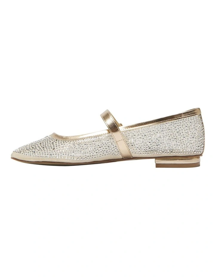 Topaz  Ballet Flats in Soft Gold Metallic image 3