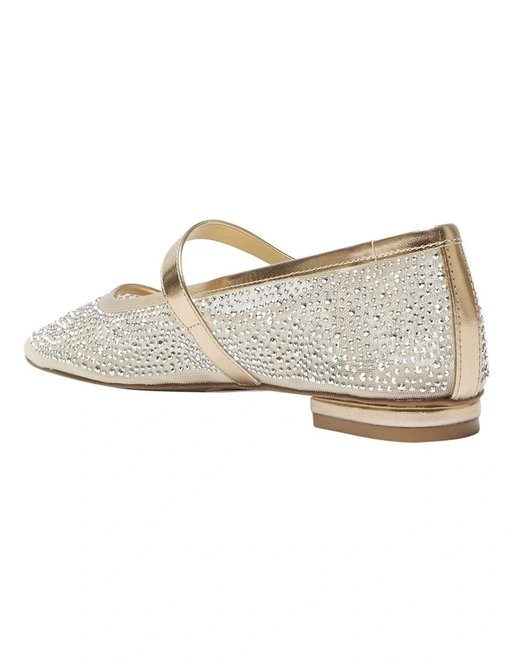 Topaz  Ballet Flats in Soft Gold Metallic image 6