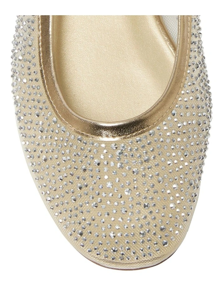 Topaz  Ballet Flats in Soft Gold Metallic image 7