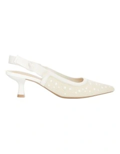 Olivia Heeled Shoes in Pearl