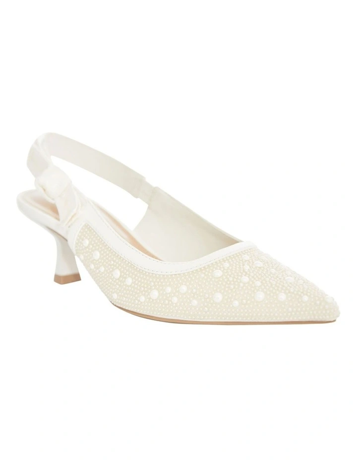Olivia Heeled Shoes in Pearl image 2