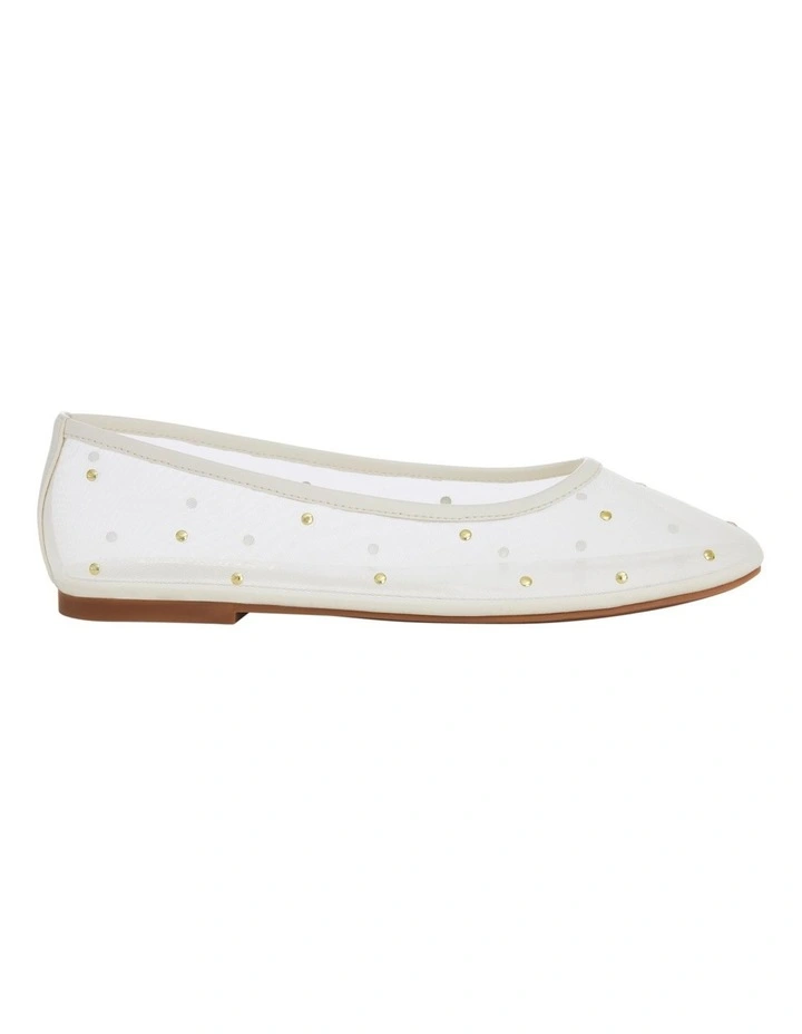 Sugar Flat Shoes in Cream Mesh image 1