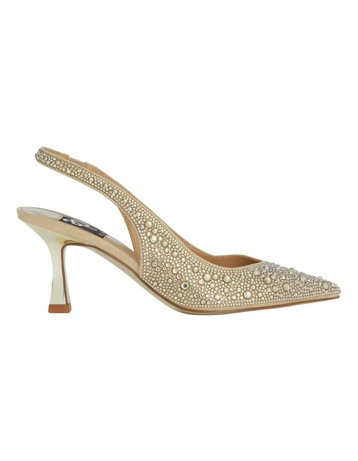 Goddess Heeled Shoes in Soft Gold Jewels image 1