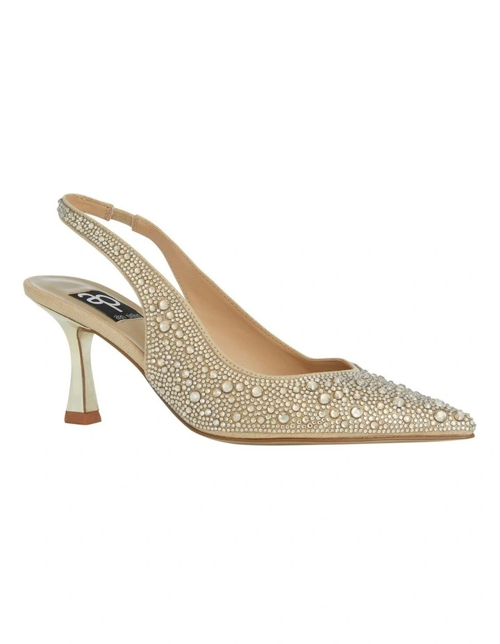Goddess Heeled Shoes in Soft Gold Jewels image 3