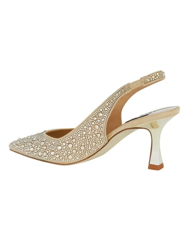 Goddess Heeled Shoes in Soft Gold Jewels image 3