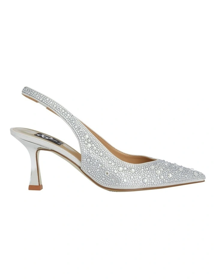 Goddess Heeled Shoes in Silver Jewels image 1