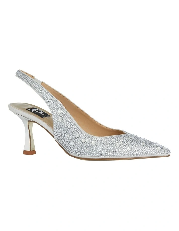 Goddess Heeled Shoes in Silver Jewels image 2