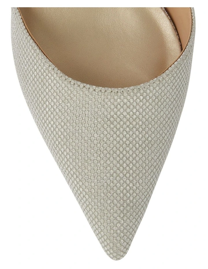 Genesis Heeled Shoes in Soft Gold Fabric image 4