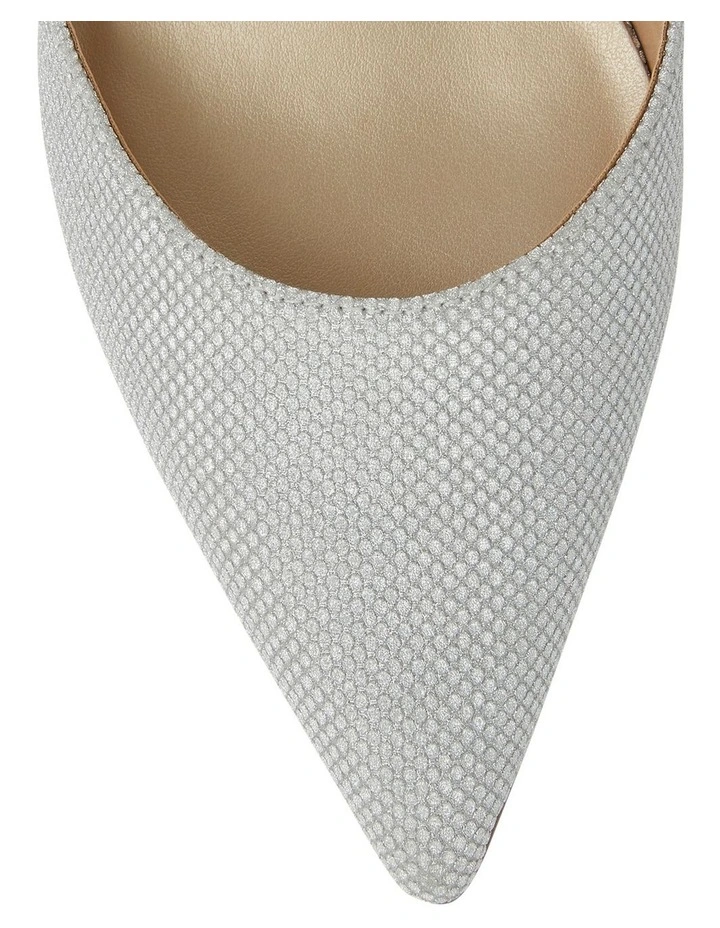 Genesis Heeled Shoes in Silver Fabric image 4