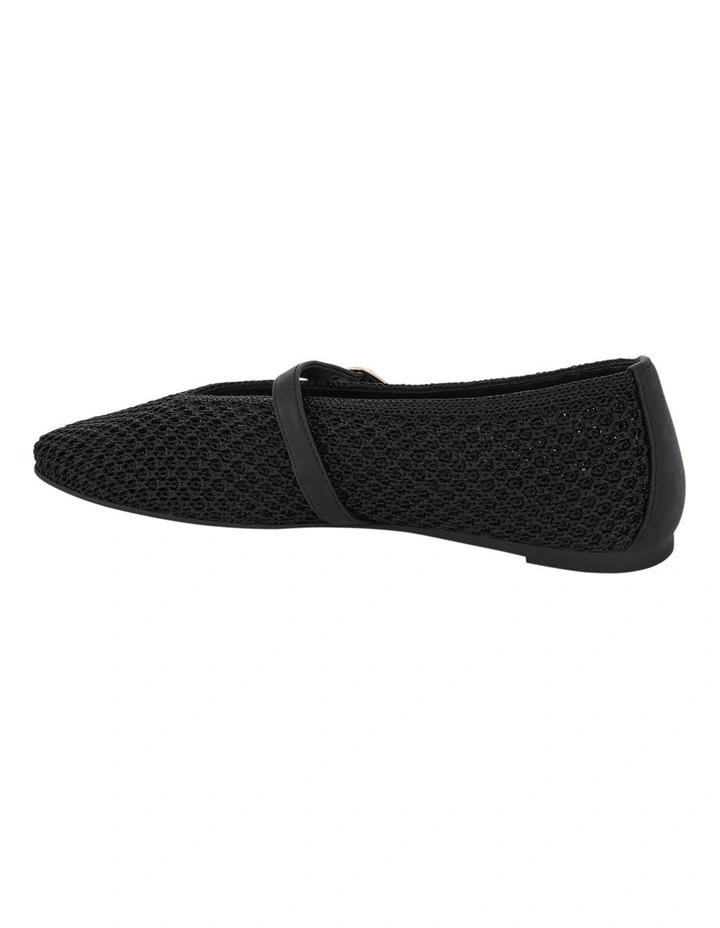 Cynthia Ballet Flats in Black Weave image 3