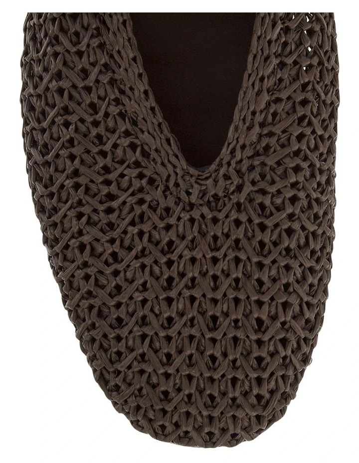Cynthia Ballet Flats in Chocolate Weave image 4