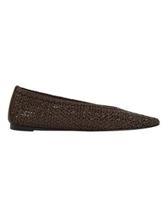 Cherie Ballet Flats in Chocolate Weave