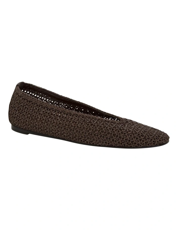 Cherie Ballet Flats in Chocolate Weave image 2