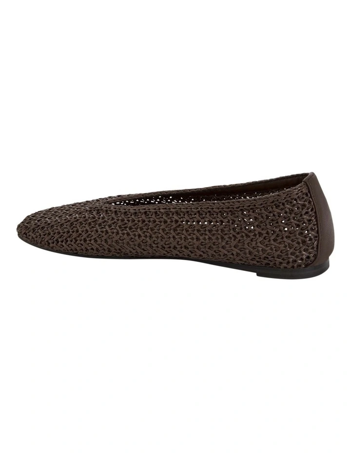 Cherie Ballet Flats in Chocolate Weave image 3