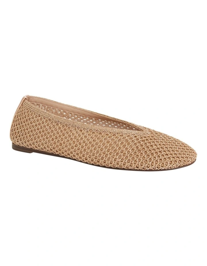 Cherie Ballet Flats in Gold Weave image 2