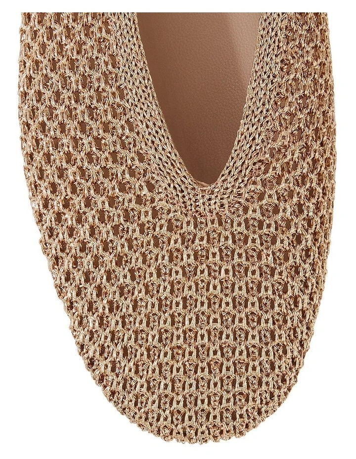 Cherie Ballet Flats in Gold Weave image 4