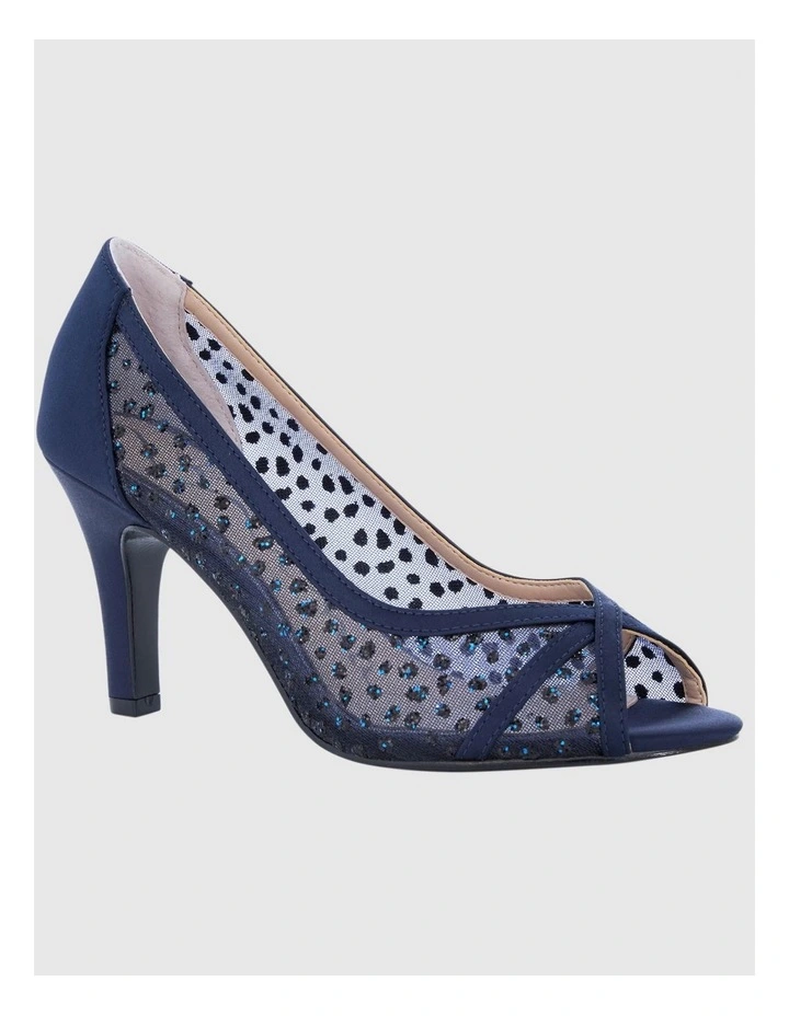 Flavia Heeled Shoes in Navy Luster image 2