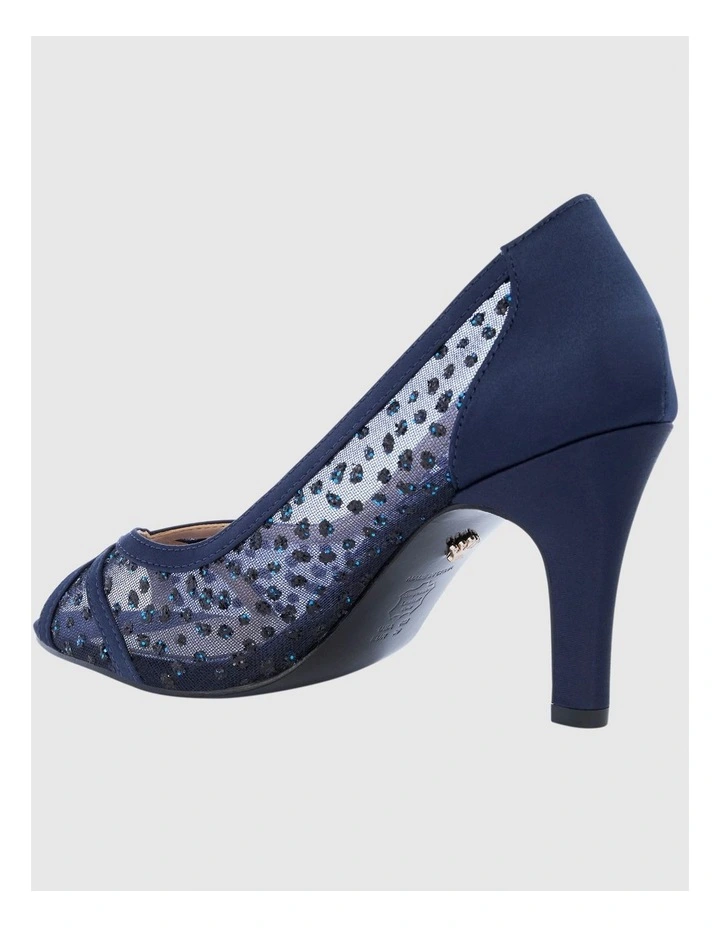 Flavia Heeled Shoes in Navy Luster image 3