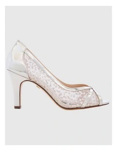 Flavia Heeled Shoes in Platino Met Foil