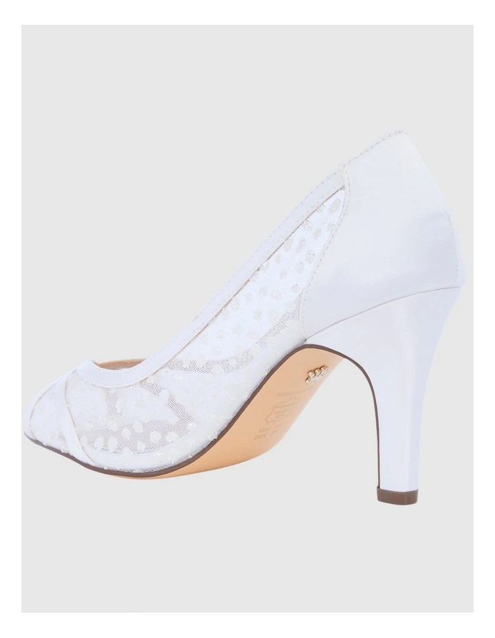 Flavia Heeled Shoes in White Crystal Met Foil image 3
