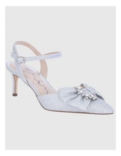 Naomia Heeled Shoes in Silver Baby Glitter