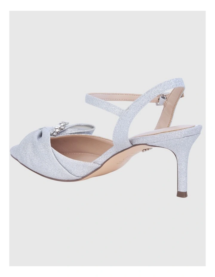 Naomia Heeled Shoes in Silver Baby Glitter image 2