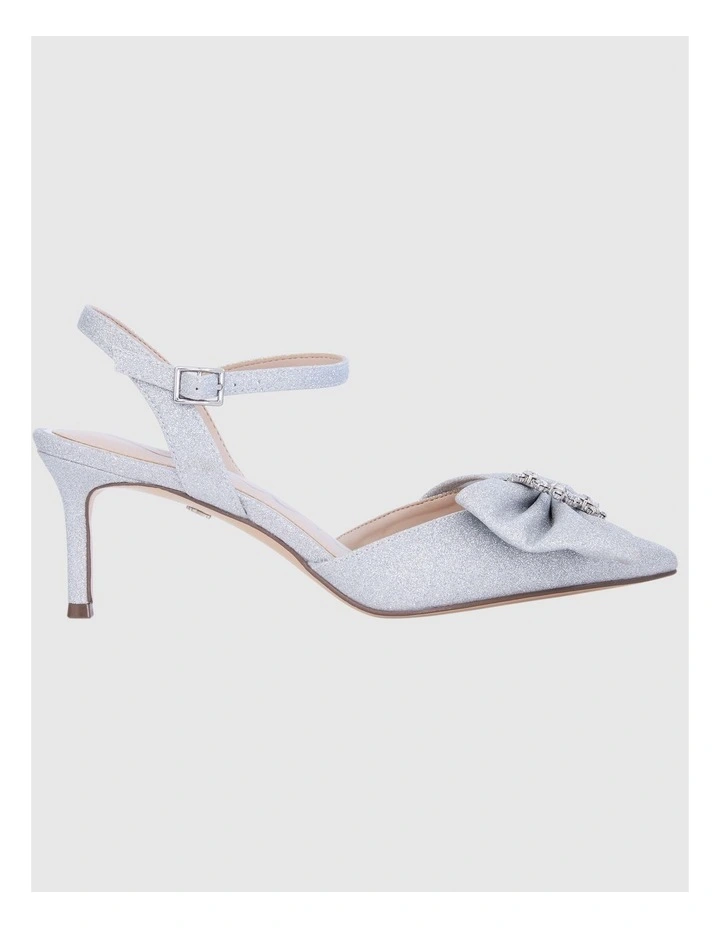 Naomia Heeled Shoes in Silver Baby Glitter image 3