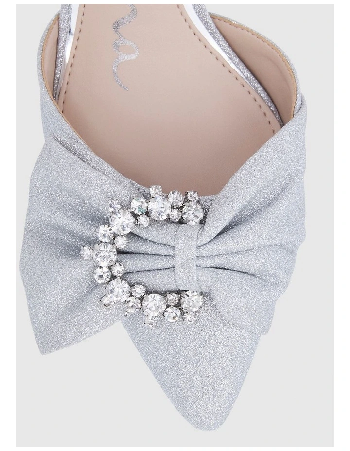 Naomia Heeled Shoes in Silver Baby Glitter image 4