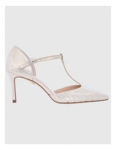 Neddie Heeled Shoes in Platino Suedette