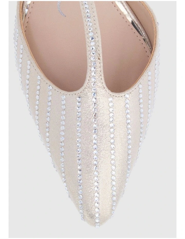 Neddie Heeled Shoes in Platino Suedette image 4