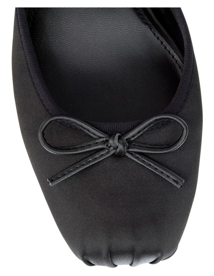 Vanessa Heeled Shoes in Black Satin image 7