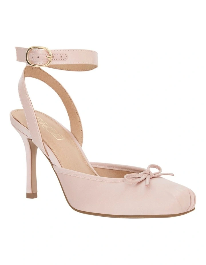 Vanessa Heeled Shoes in Blush Satin image 2