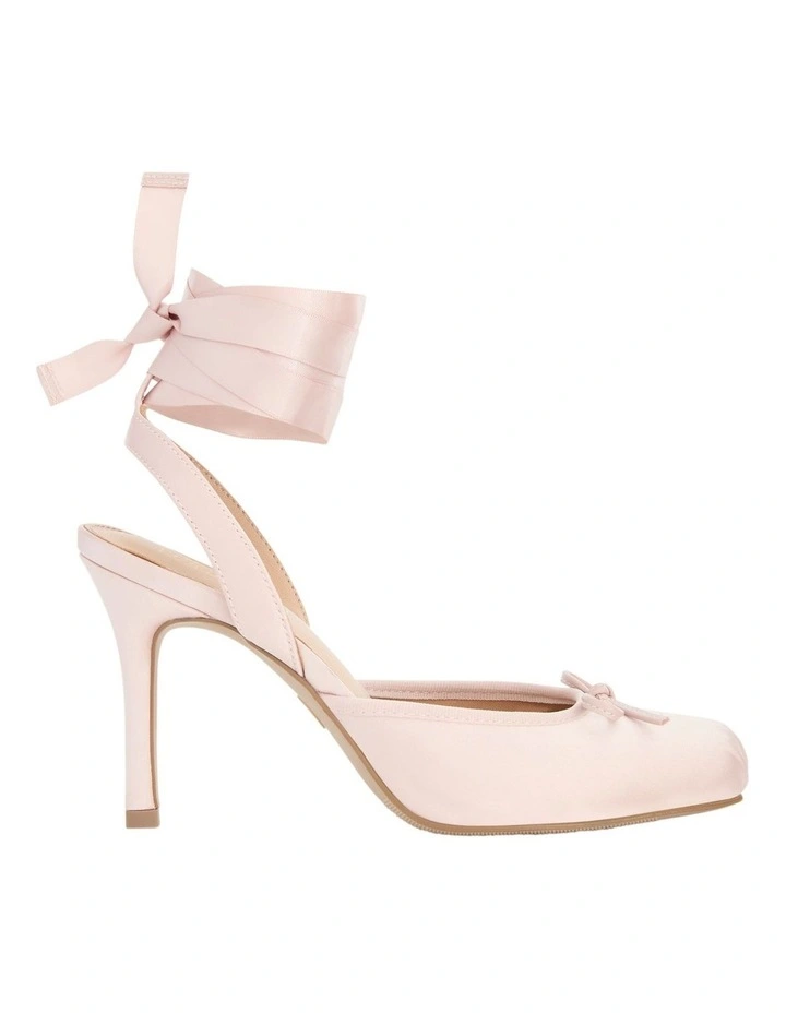 Vanessa Heeled Shoes in Blush Satin image 4