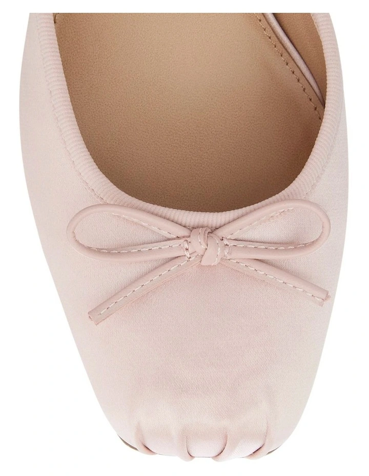 Vanessa Heeled Shoes in Blush Satin image 7
