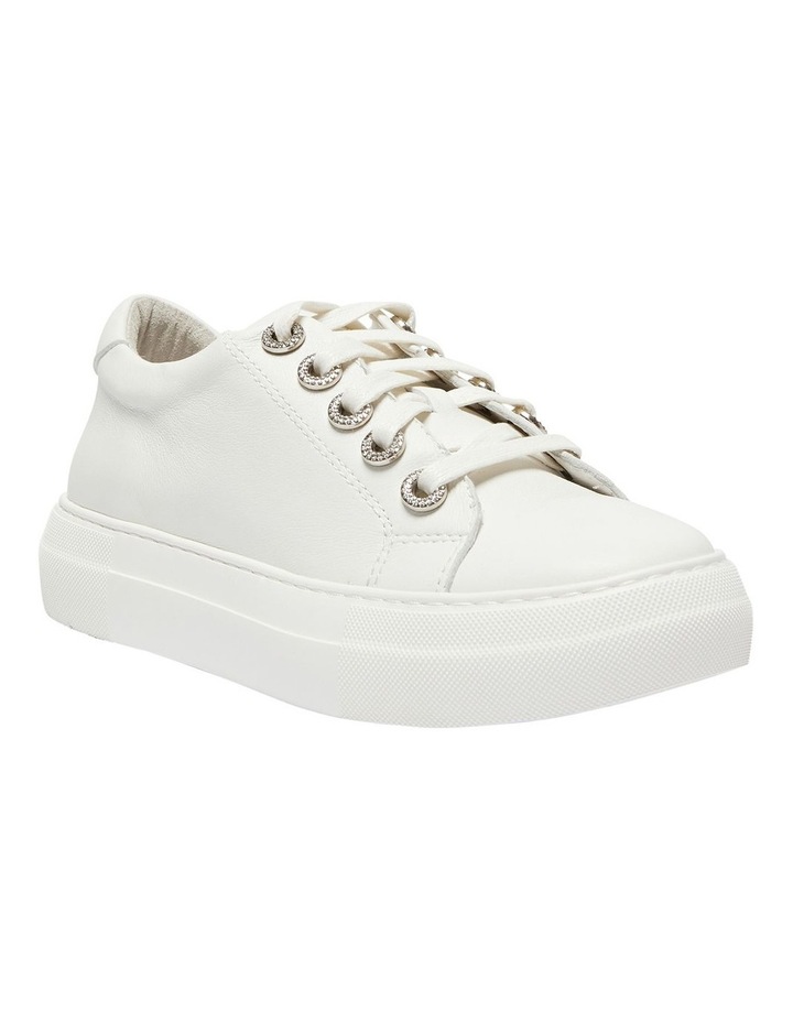 Prisila Leather Sneakers in White image 2