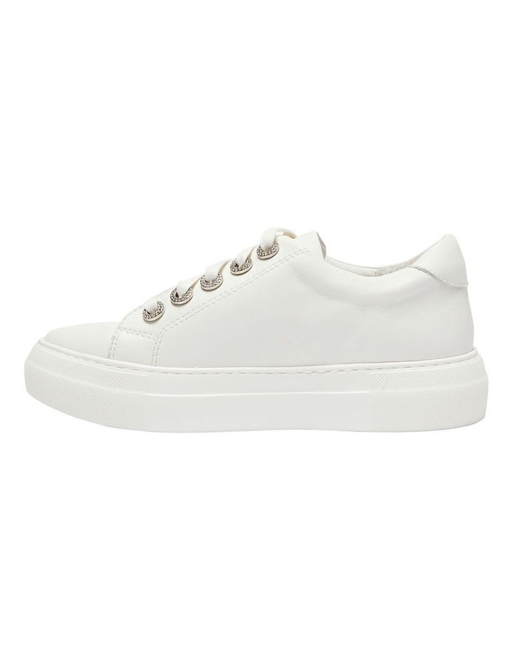 Prisila Leather Sneakers in White image 3