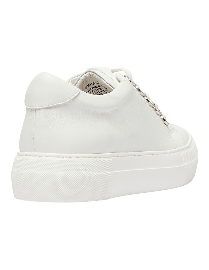 Prisila Leather Sneakers in White image 4