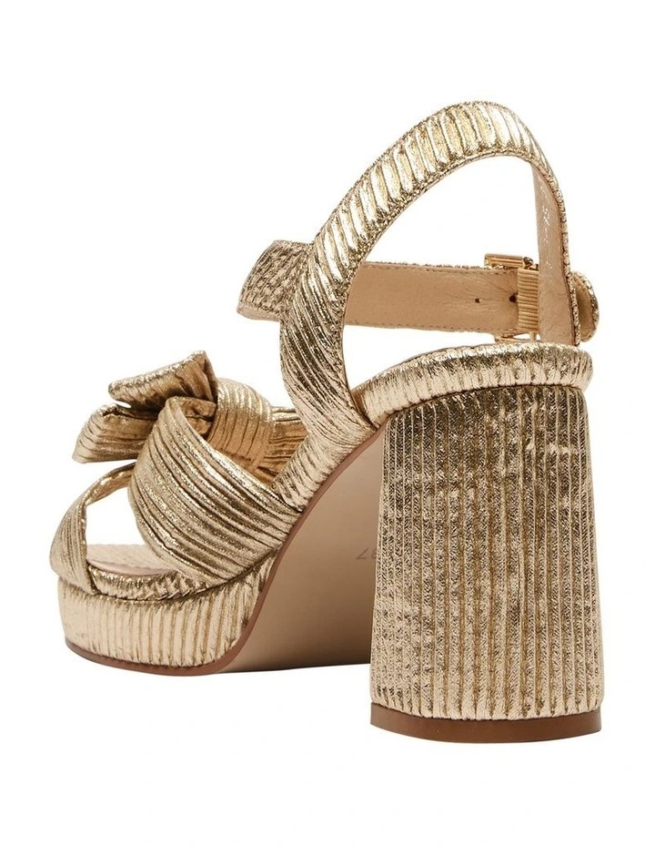 Sherbet Sandals in Gold Pleat image 5