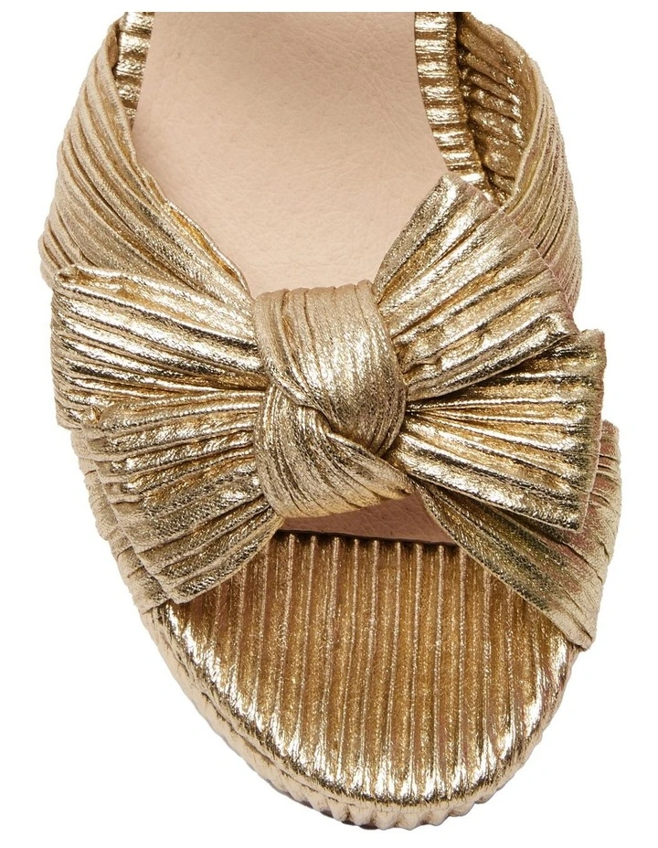 Sherbet Sandals in Gold Pleat image 6